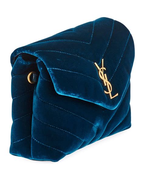 ysl velvet bag blue|YSL small shoulder bag.